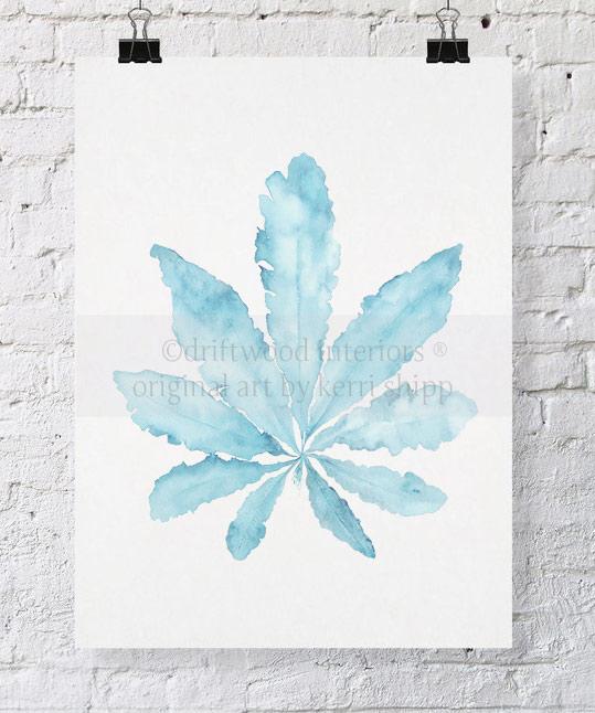 Sea Fan III in French Blue - Driftwood Interiors