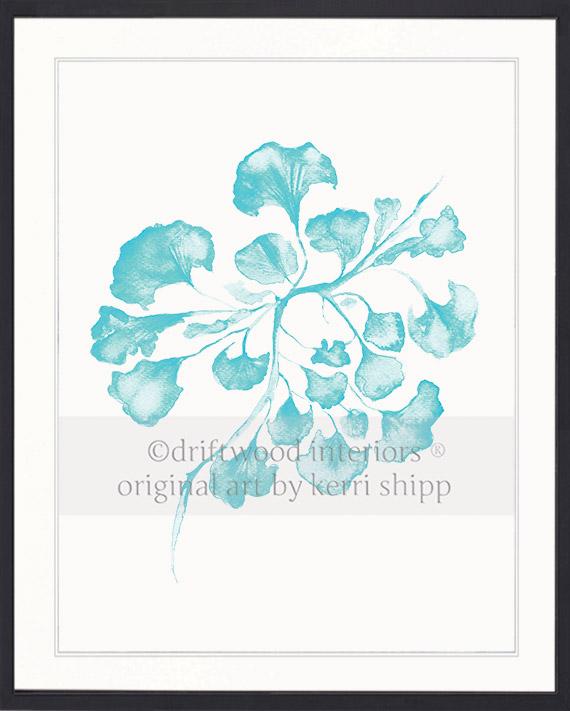 Sea Fan IV in Turquoise