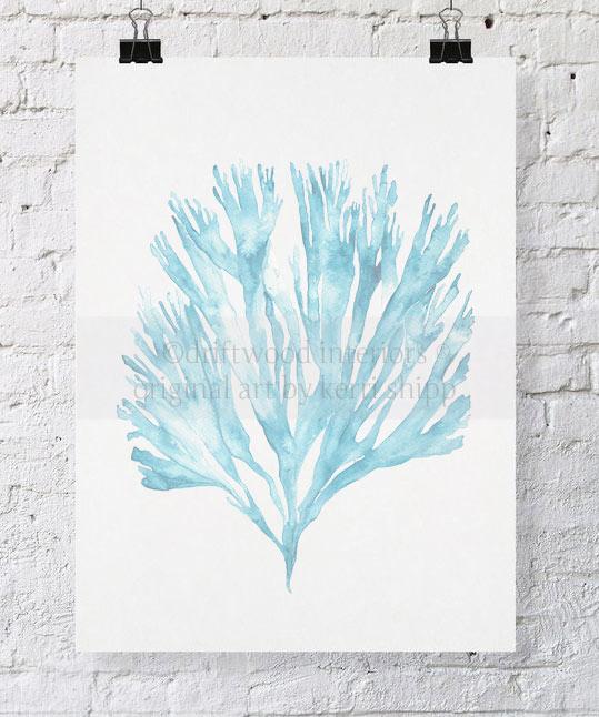 Sea Fan V in French Blue - Driftwood Interiors