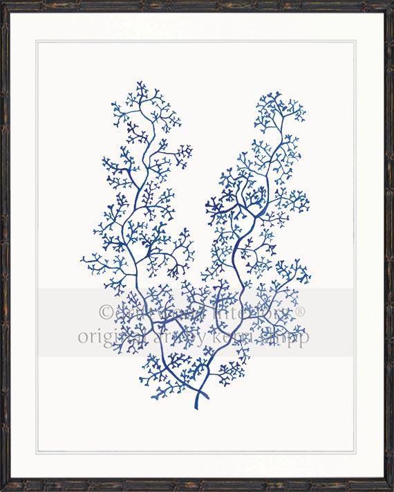 Sea Fern II in Denim - Driftwood Interiors