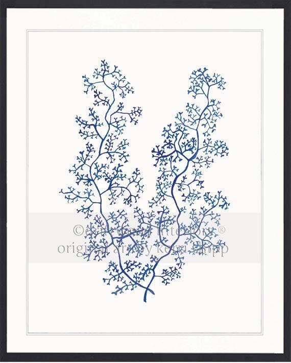 Sea Fern II in Denim - Driftwood Interiors