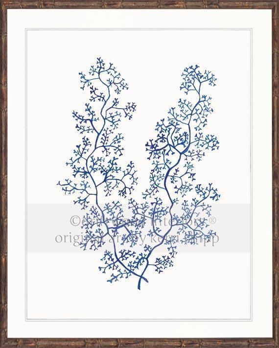 Sea Fern II in Denim - Driftwood Interiors