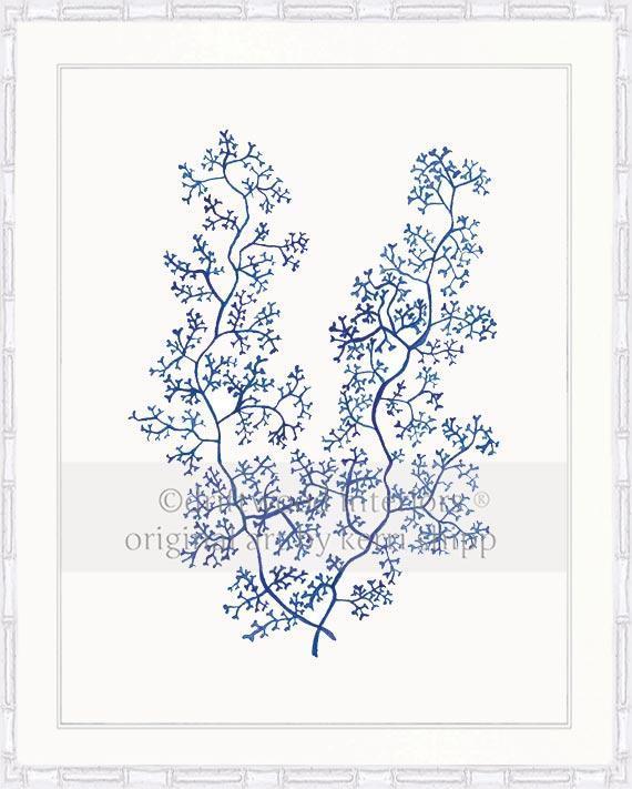 Sea Fern II in Denim - Driftwood Interiors