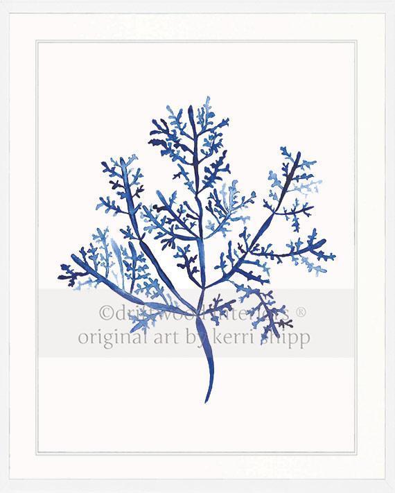 Sea Fern III in Denim - Driftwood Interiors