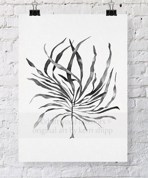 Wall Art Australia - Seaweed IV Wall Art Print in Charcoal by Kerri Shipp Driftwood Interiors