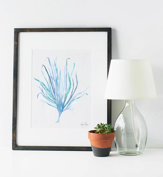 Seaweed VII in Aqua - Driftwood Interiors