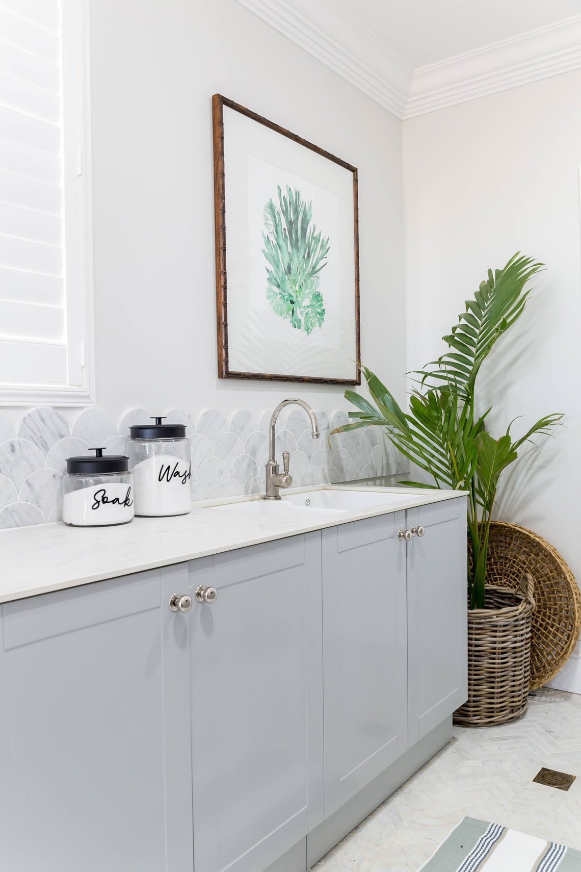 Coral Wall Art Print - Seaweed Collage I in Green - Driftwood Interiors