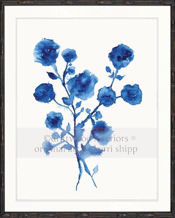 Shibori Floral II in Indigo - Driftwood Interiors