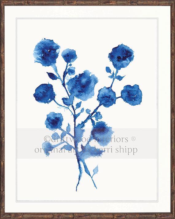 Shibori Floral II in Indigo - Driftwood Interiors