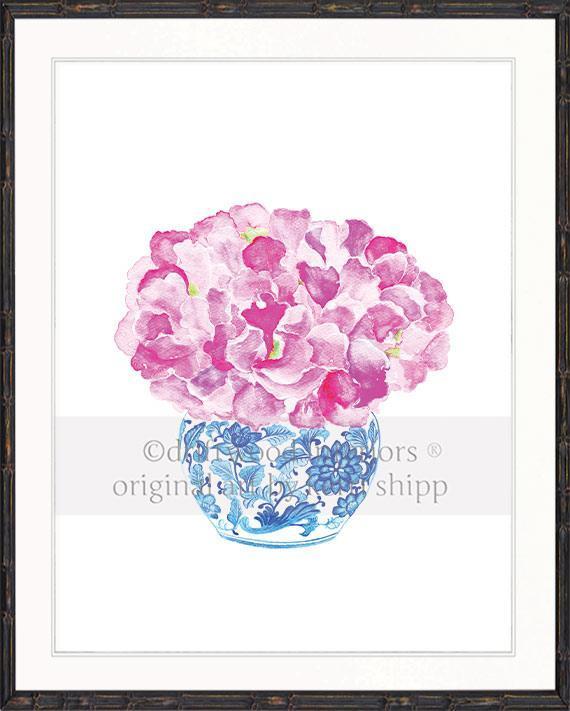 Sweet Peas in Vintage Blue - Driftwood Interiors