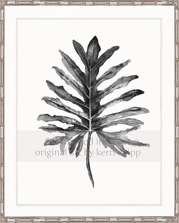 Tropical Leaf II in Charcoal - Driftwood Interiors