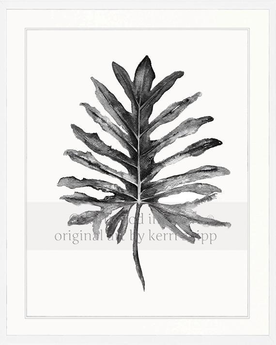 Tropical Leaf II in Charcoal - Driftwood Interiors
