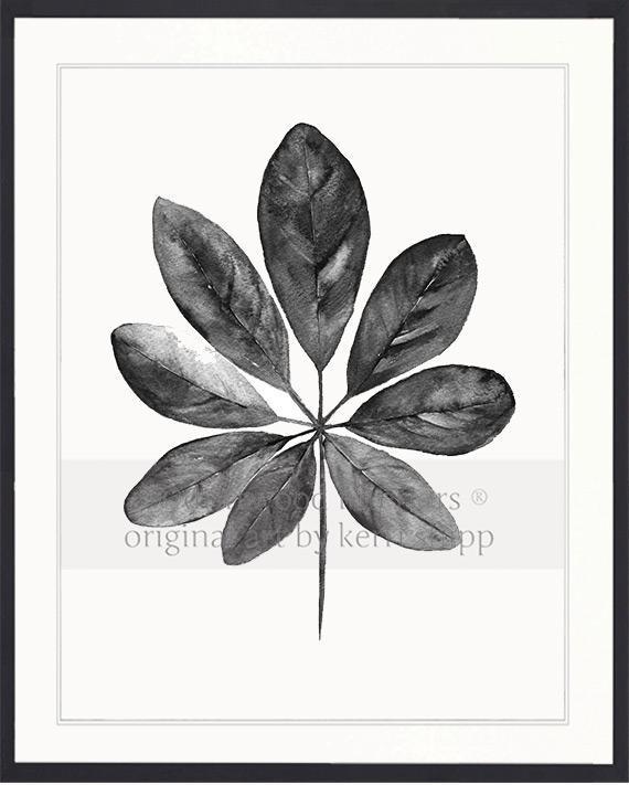 Tropical Leaf in Charcoal - Driftwood Interiors
