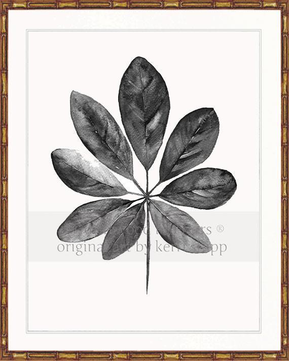 Tropical Leaf in Charcoal - Driftwood Interiors