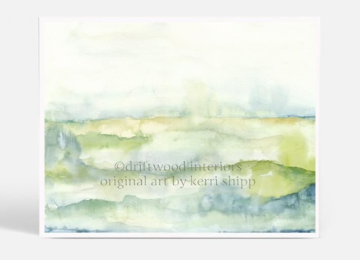 Watercolour Landscape I | Abstract Wall Art Print