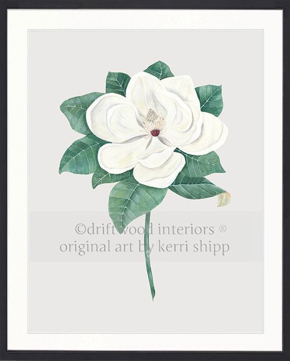 Magnolia Flower Print - Driftwood Interiors