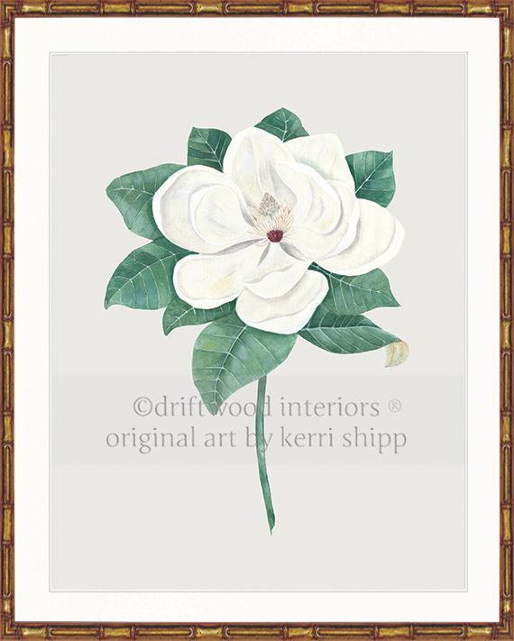 Magnolia Flower Print - Driftwood Interiors