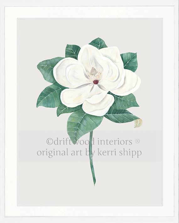 Magnolia Flower Print - Driftwood Interiors